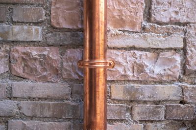 Copper Downspout Installation